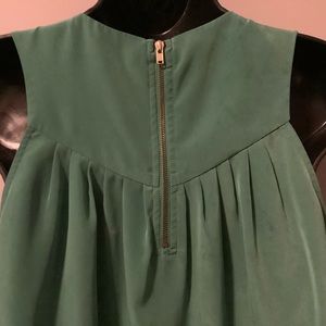 Fresh green drapey tank with cute back detail